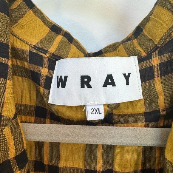 Wray Mini Quinn Dress Gold Plaid Brand New Without Tags - Picture 4 of 10